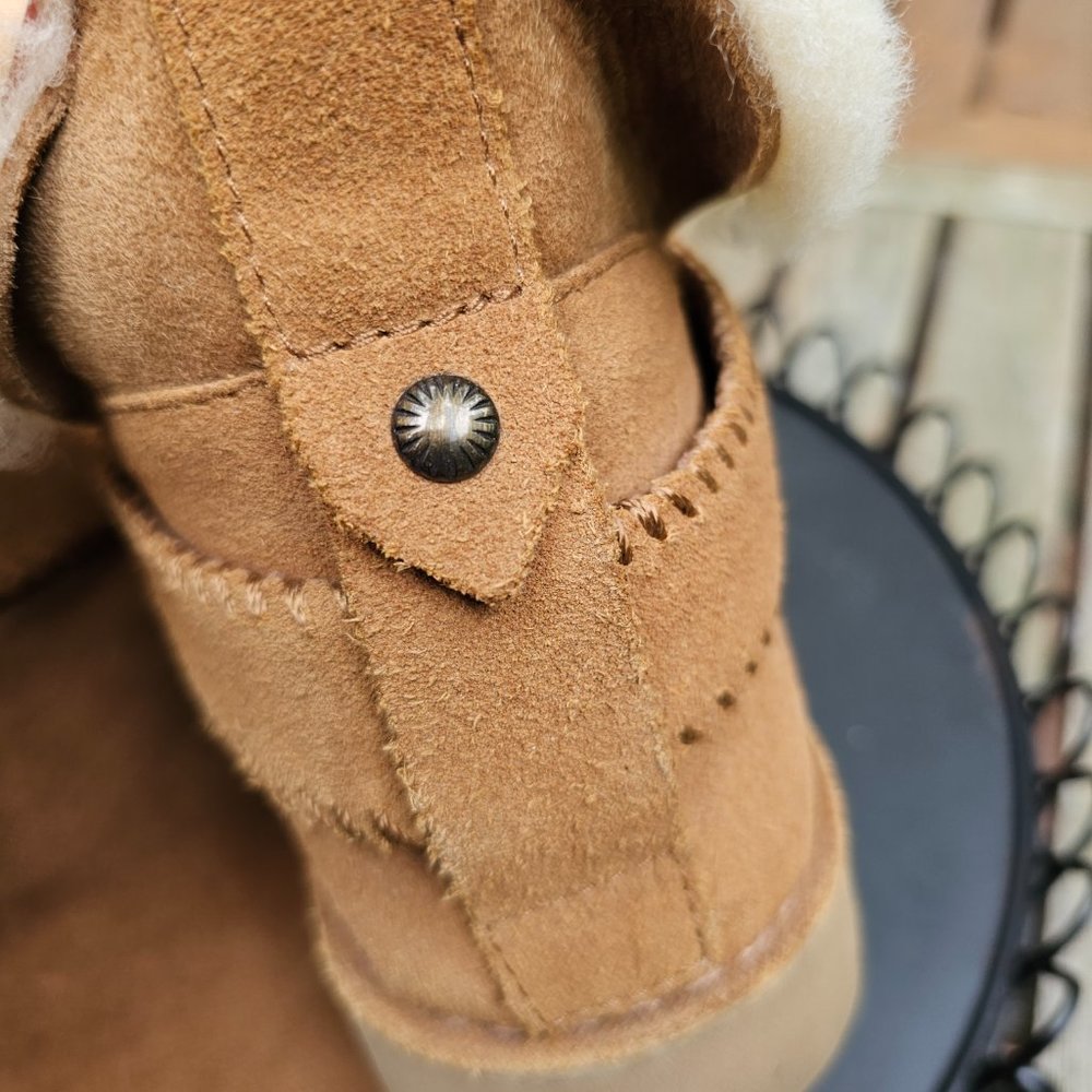 Short UGG Ankle Boots Womens McKay Chestnut Brown Suede Booties 1012358 10 41 - Picture 6 of 13